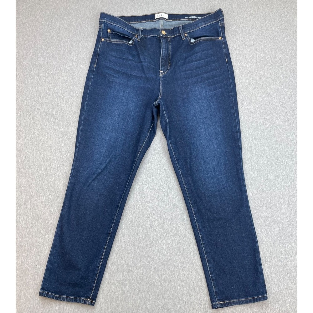 Nicole Miller Jeans Womens 16 Blue Cotton Stretch SOHO High Rise Skinny Crop